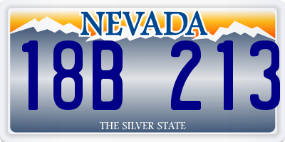 NV license plate 18B213