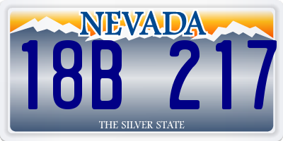 NV license plate 18B217