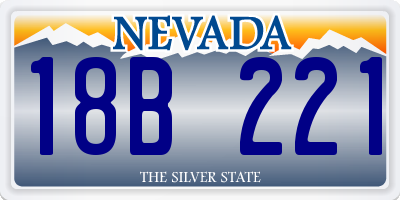 NV license plate 18B221