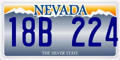 NV license plate 18B224