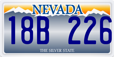 NV license plate 18B226