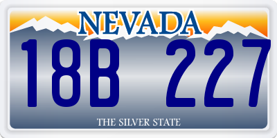 NV license plate 18B227