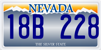 NV license plate 18B228