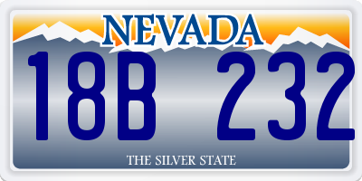 NV license plate 18B232