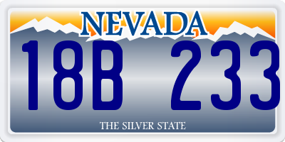 NV license plate 18B233
