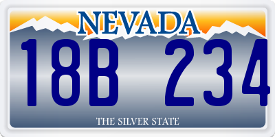 NV license plate 18B234