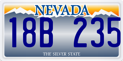 NV license plate 18B235