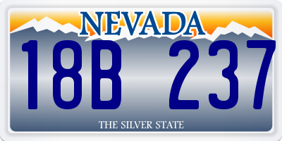 NV license plate 18B237