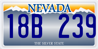 NV license plate 18B239