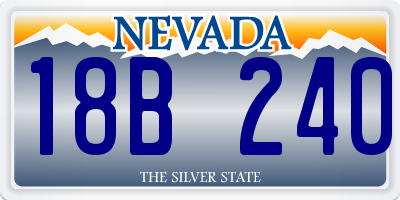 NV license plate 18B240
