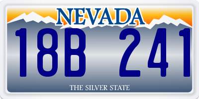 NV license plate 18B241