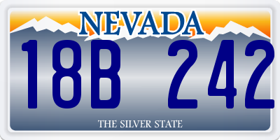 NV license plate 18B242