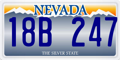 NV license plate 18B247