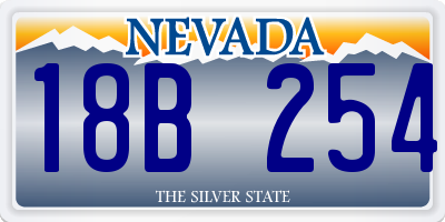 NV license plate 18B254