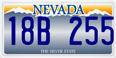 NV license plate 18B255
