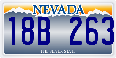 NV license plate 18B263
