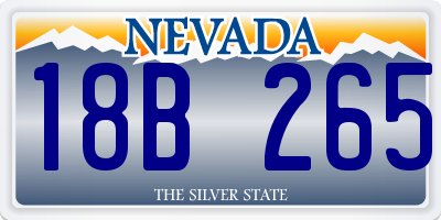 NV license plate 18B265