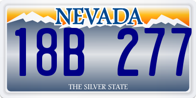 NV license plate 18B277