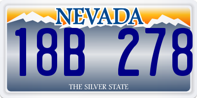 NV license plate 18B278
