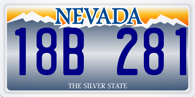 NV license plate 18B281