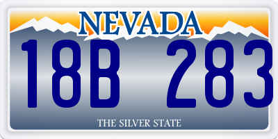 NV license plate 18B283