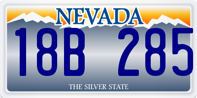 NV license plate 18B285