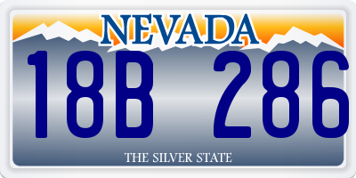 NV license plate 18B286