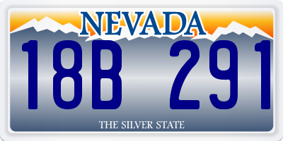 NV license plate 18B291