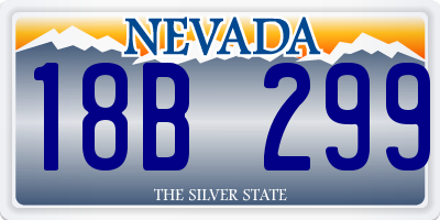 NV license plate 18B299