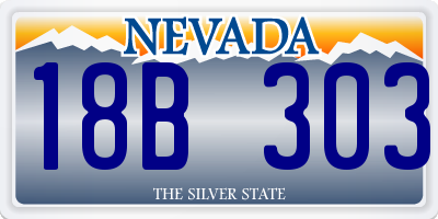 NV license plate 18B303