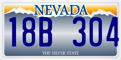 NV license plate 18B304
