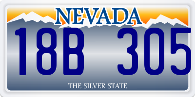 NV license plate 18B305