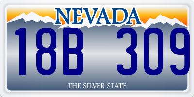 NV license plate 18B309