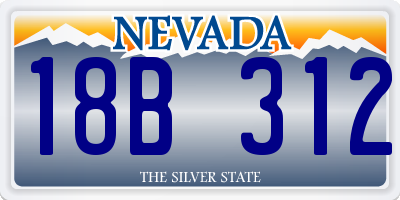 NV license plate 18B312