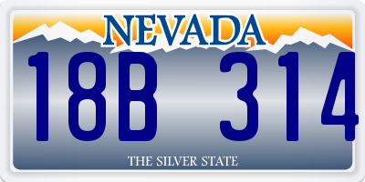 NV license plate 18B314