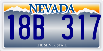 NV license plate 18B317