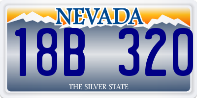 NV license plate 18B320