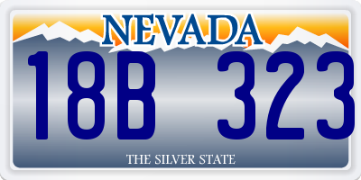NV license plate 18B323
