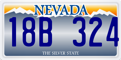 NV license plate 18B324