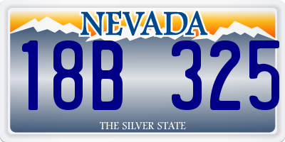 NV license plate 18B325