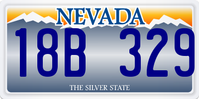 NV license plate 18B329