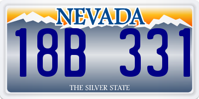 NV license plate 18B331