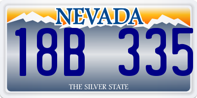 NV license plate 18B335