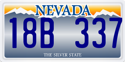 NV license plate 18B337
