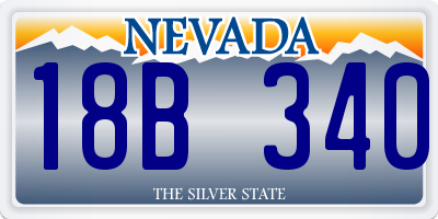 NV license plate 18B340