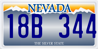 NV license plate 18B344