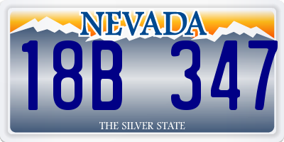 NV license plate 18B347