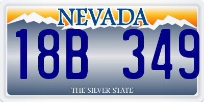 NV license plate 18B349