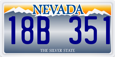 NV license plate 18B351