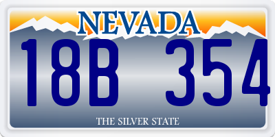 NV license plate 18B354
